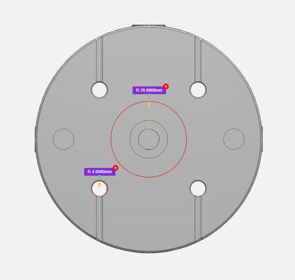 XinDian Quick Zero Point plate Ø120mm (4.72") D52-C - style: D52-C