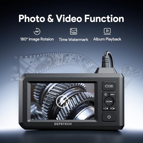 DEPSTECH Endoscope Camera with Light, Dual Lens Inspection Borescope 16.5FT - color: Black