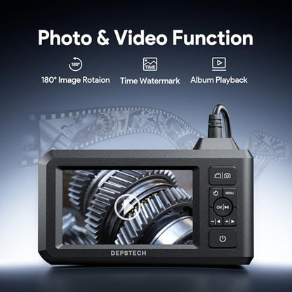 DEPSTECH Endoscope Camera with Light, Dual Lens Inspection Borescope 16.5FT - color: Black