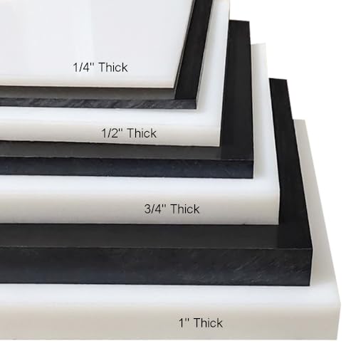 High-Density Polyethylene (HDPE) Plastic Block 1" x 3" x 6",HDPE Plastic Tapping Block for Machining,Home Improvements,DIY Projects (White) - color: White, size: 1" x 3" x 6"