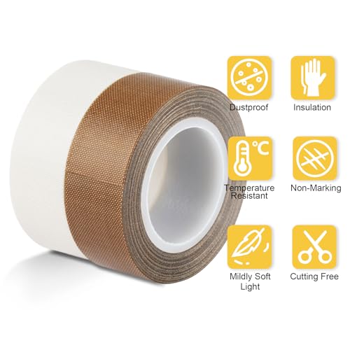 Meking LED Strip Diffuser Tape 2 PCS 0.78 in x 32.8 ft Light Diffuser Tape - color: White&Brown