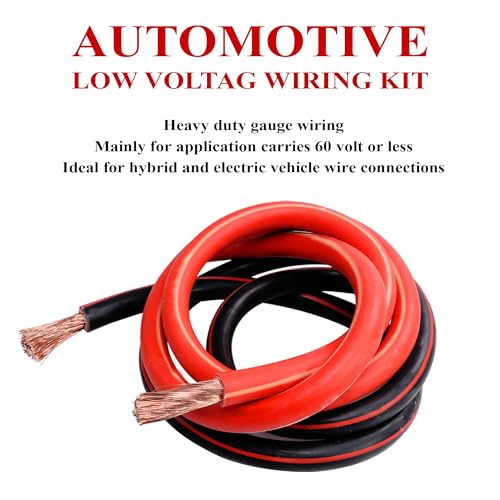 2 Gauge Battery Cable, 2 AWG CCA Wire 40FT Each Black/Red - color: Black and Red, size: 40 Feet Each