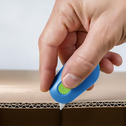 Slice Mini Box Cutter | Manual Retracting | Safe Ceramic Box Cutter Lasting 11x Longer than Metal | Box Opener | 1 Pack | Blue - color: Blue, size: 1 Pack