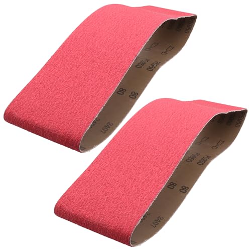 4x36 Ceramic 80 Grit Sanding Belts for Belt Sander, 2 Pack - color: Ceramic, size: 80 Grit