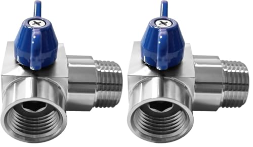 Beduan 3/8” NPT Mini Ball Valve Male to Female Stainless steel 90 Degree Street Elbow Shut Off Valve (Pack of 2) - size: 3/8 NPT (Pack of 2)