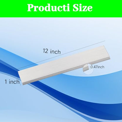 4PCS Aluminum Flat Bar - 1/2"(12mm) x 1" Square Aluminum Bar Stock 12" Long 6061 Aluminum Bar Metal Sheet Plate with Protective Film for Crafting lndustry - size: 12x1x1/2 inch
