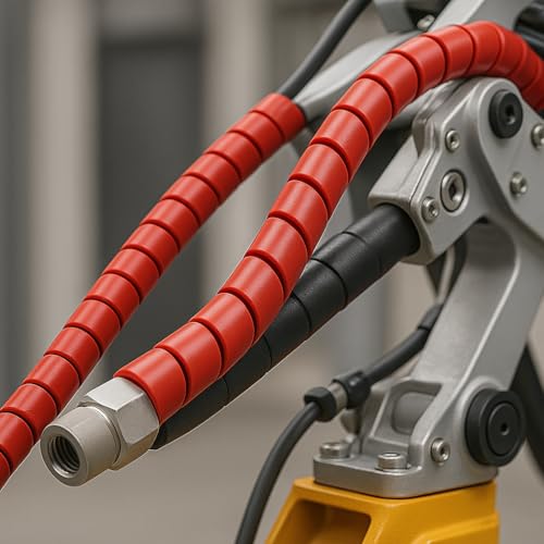 Electriduct 1" Heavy Duty Spiral Wrap Hose Protector - 10 Feet - Red - color: Red, size: 1 Inch