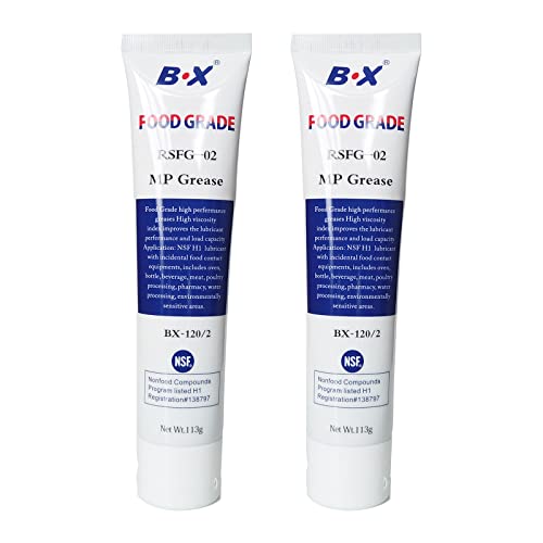Food Grade Grease Food Safe Machine Lubricant for Frozen Dessert Equipment, O-Ring Lubricants 2X4oz