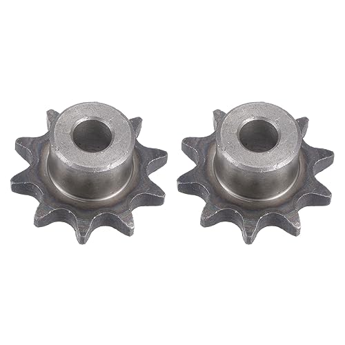 uxcell Chain Roller Sprocket, 10mm Bore 1/2" Pitch 10 Tooth Single Strand Type B Chain Sprocket, A3 Carbon Steel Roller Chain Sprocket for ISO 08B Chain, 2Pcs - size: 45mmx10mm