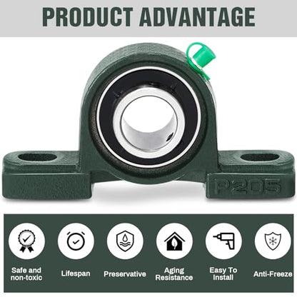 Gisafai 4 Pcs UCP205-16 Pillow Block Bearing with 1" Bore - style: UCP205-16