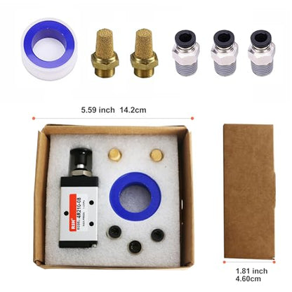 RIH 5 Way 2 Postion Air Valve Air Hand Lever Operated Valve Pneumatic Solenoid Valve Manual Control Push Pull Valves 4R210-08 (1/4"NPT) - style: 5 Way 2 Postion
