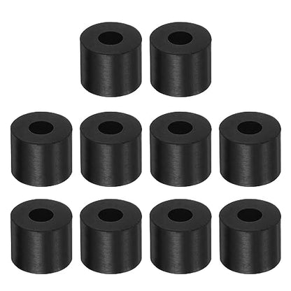 HARFINGTON 8pcs Rubber Spacer 1 Inch OD 0.4 Inch ID 0.87 Inch Thick Neoprene Round Anti Vibration Isolation Pads Isolator Rubber Washers Bushings for Home Cars Boat Accessories, Black - size: 10mm x 25mm x 22mm