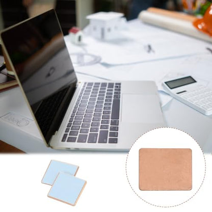 MECCANIXITY Heatsink Copper Sheet Shim, 0.5mm Thickness 15 x 15mm Pad with Thermal Conductive Adhesive Tape for Desktop Computer CPU Cooling Patch 5 Set - size: 0.5mm