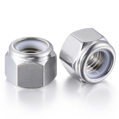 Wensilon(20pcs) 5/16-18 Self Clinching Nuts 304 Stainless Steel Self-Lock Nylon Inserted Hex Lock Nuts - size: 5/16-18