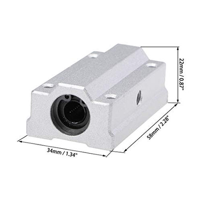 uxcell SCS8LUU Linear Ball Bearing Slide Block Units, 8mm Bore - size: 8mm