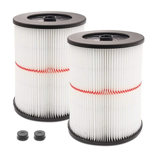 2 Pack - Cartridge Filter for Craftsman 9-17816 17816 Vacuum Filter General Purpose Wet Dry Air Filter Wet Dry Vac fit 5 Gallon and Larger Vacuum Cleaner