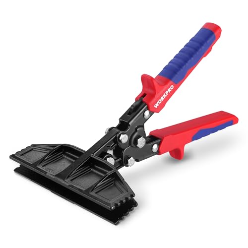 WORKPRO Hand Seamer Tool, 6-Inch Sheet Metal Bender, Heavy-Duty Steel Sheet Metal Brake Pliers for Bending, Seaming, Flattening with Ergonomic Handle and Smooth Jaw - size: 6 Inch