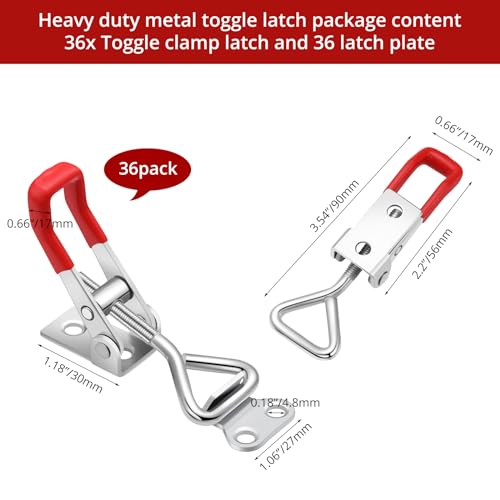 Hicarer 36 Pcs Toggle Latch Clamp 4001, 330 Lbs