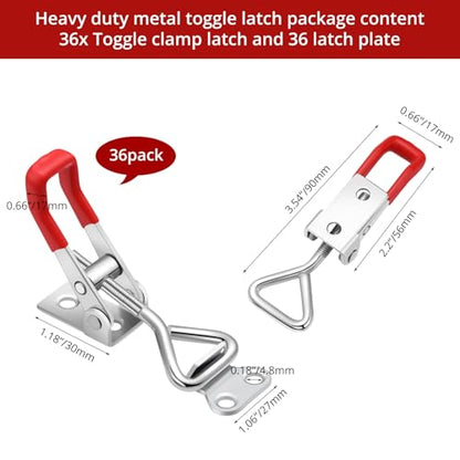 Hicarer 36 Pcs Toggle Latch Clamp 4001, 330 Lbs
