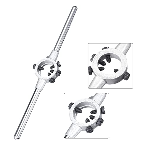 uxcell 10-32 UNF Round Dies Machine Thread Threading Dies 0.8" OD, Die Stock Handle Wrench 20mm Dia M4.5-M6 Metric Round Die Holder