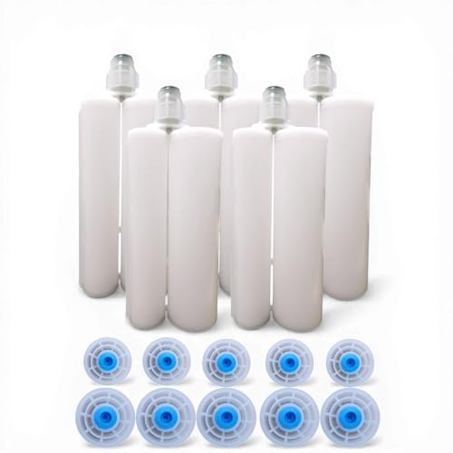 2-Part Empty Adhesive Cartridge, 400ml, 2:1 Ratio, C-System, Silicone Free, with Resealable Cap and Sealing Pistons, AC 400-02-10-01 (5)