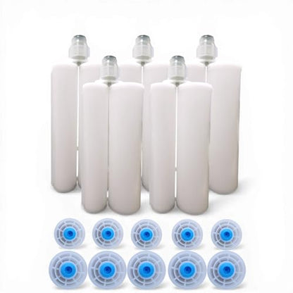 2-Part Empty Adhesive Cartridge, 400ml, 2:1 Ratio, C-System, Silicone Free, with Resealable Cap and Sealing Pistons, AC 400-02-10-01 (5)