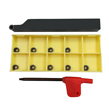 1/2" SRACR1212 H06+10Pc R3 Inserts Lathe Turning Holders 90 Degrees Lathe Turning & Profiling Tool Holder for Round Carbide Inserts RCMT0602MO Right Hand (SRACR 1212 H06 + R3 Gray) - style: SRACR 1212H06+10psc R3 Gray