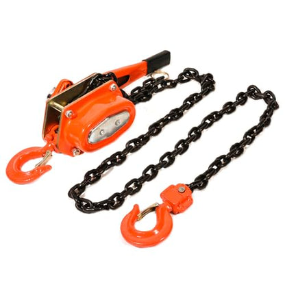 3Ton Manual Lever Chain Hoist, 3 ton 6600LBS chain hoist 10 FT come along winch 2 Heavy Duty Hooks Industrial Grade Steel chain, G80 chain come along for Building Warehouse Automotive Machinery