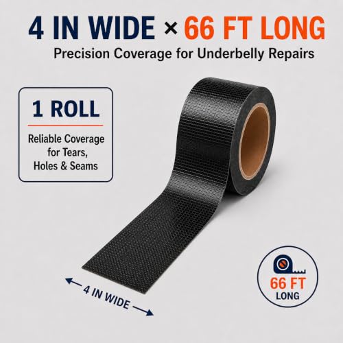 RV Underbelly Repair Tape, 4 in x 66 ft, Waterproof Fabric Tape - size: 4" x 66 Ft