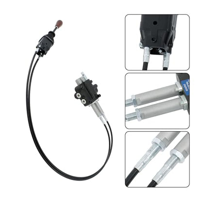 2 Spool P80 Hydraulic Control Valve Remote Control Double Acting 1.5m Cable Joystick for Construction and Agricultural Equipment