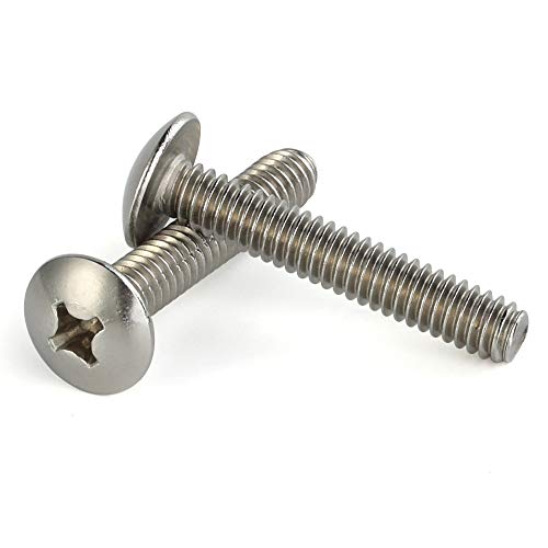 Mellewell M6-1.0 x 30mm Truss Head Machine Screws, Full Thread, 18-8 Stainless Steel, Quantity 25 - color: Silver, size: M6-1.0 x 30mm