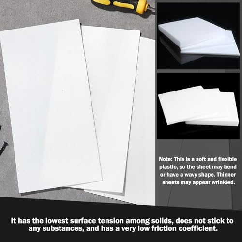 PTFE Plastic Sheet, Virgin PTFE Sheet Teflon Sheets - 2 Pcs 100mmx100mm Thickness 3mm Non Stick Sheets for Gasket Seals Liners Bearings - size: 100mmx100mmx3mm