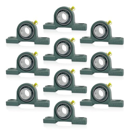 10Pcs UCP201-8 Pillow Block Bearing with 1/2" Bore Mounted Pillow Block Bearings Chrome Steel Bearings Self-Alignment - size: UCP201-8-10pcs