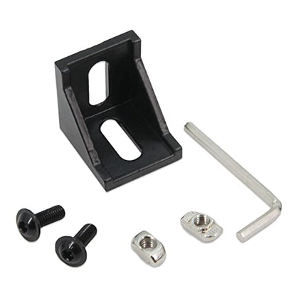 10PCS Extruded Aluminum Profile 4040 Corner Bracket Right Angle with Screws for 8mm Slot Aluminum Extrusion Profile 4040 Series (4040-Black-10 with Screws) - style: 4040-Black-10 with screws