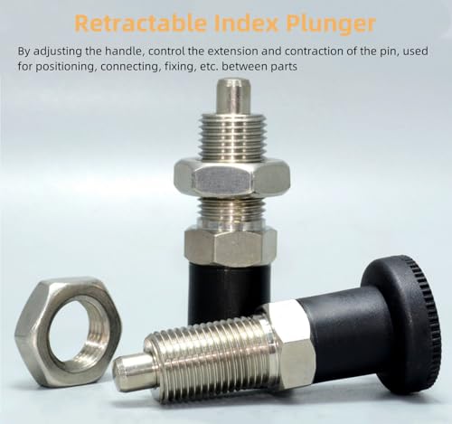Push Fit Ball Nose Spring Plunger, Stainless Steel Retractable Spring Plunger Return Knob Plunger Spring Loaded Plunger Spring Plunger Pin Non Lock Out Indexing Plunger Pull Knob Spring Pin (M16) - size: M16