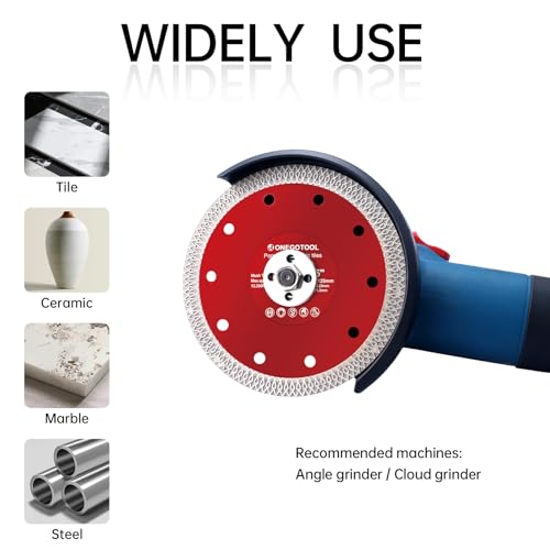 3Pcs 5 inch Diamond Tile Saw Blades Grinder Cutting Blade for Angle Grinder Super Thin Indestructible Disc for Cutting Porcelain Ceramic Granite Marble - size: 5”(125mm)