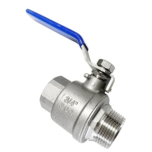3/4" Male to Female Thread Full Port Ball Valves NPT 304 Stainless Steel for Water Oil Gas WOG1000 (Pack of 2) - size: 2-pack x 3/4 Inch