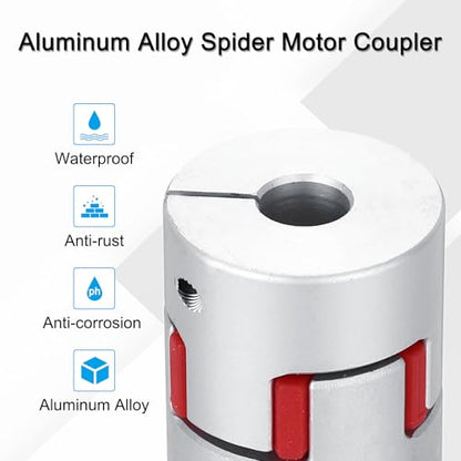 MECCANIXITY Aluminum Shaft Coupling Shaft Coupler 6mm to 8mm Flexible Spider Coupling L30mm x D25mm Coupler Jaw Spider Shaft Joint Connector for 3D Printers DIY CNC Router Milling Machine - size: 6mm to 8mm