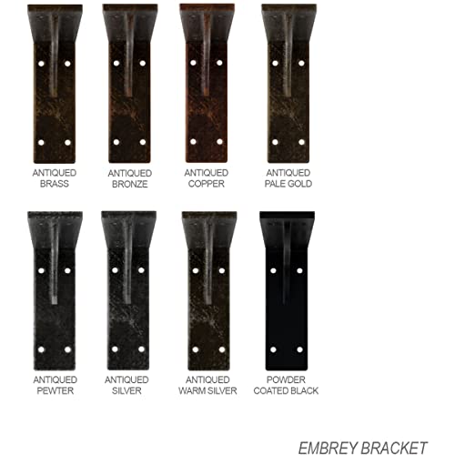 Ekena Millwork BKTM02X06X03EBAPG Steel Bracket Embrey, 2" W x 6" D x 3 3/4" H, Antiqued Pale Gold - color: Antiqued Pale Gold, size: 2-in. W x 6-in. D x 3.75-in. H