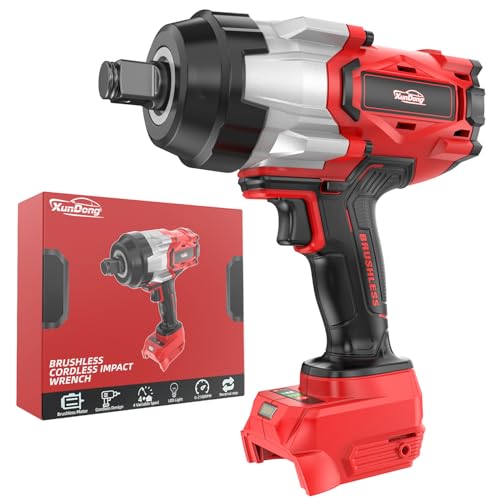 Cordless Impact Wrench 3/4" Compatible with Milwaukee 18V Battery, 1850Ft-lbs(2500N.m) High Torque Impact Gun Heavy Duty, Brushless Electric Power Impact Driver with 4 Speed Modes & LED Work Light - size: 3/4" 2500NM Compatible with Milwaukee