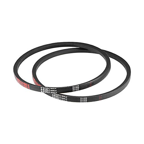 uxcell A635 V-Belts 635mm Inner Girth 13mm Top Width 8mm Thickness A-Section Rubber Drive Transmission Belt 2pcs - size: 25"