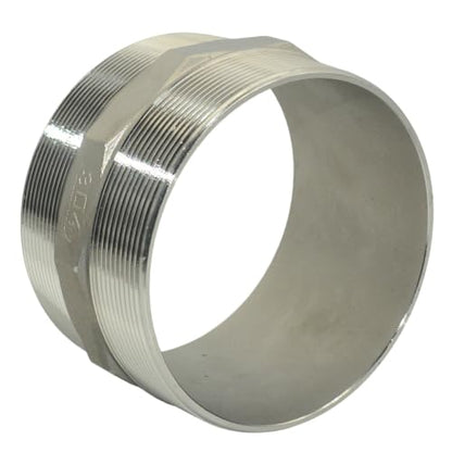 4"x4" NPT Male Threaded Hex Nipple,Stainless Steel 304 Quick Coupler Pipe Fitting (4") - size: 4 Inch
