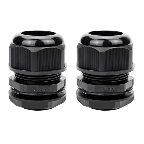 2 Pcs 1" NPT Cable Gland 18-25mm Waterproof IP68 Nylon PA66 Connector - size: NPT 1" (2Pcs)