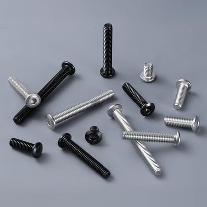 5/16-18 x 1-1/4" Bolt, 30PCS Flat Head Hex Socket Cap Screws Bolts, 304 Stainless Steel 18-8, Fully Threaded, with Hex Spanner - color: Silver, size: 5/16-18 x 1-1/4