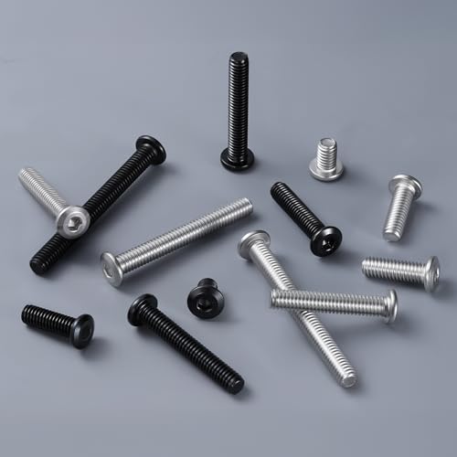 1/4-20 x 2 Bolt, 30PCS Flat Head Hex Socket Cap Screws Bolts, 304 Stainless Steel 18-8, Fully Threaded, with Hex Spanner - color: Silver, size: 1/4-20 x 2