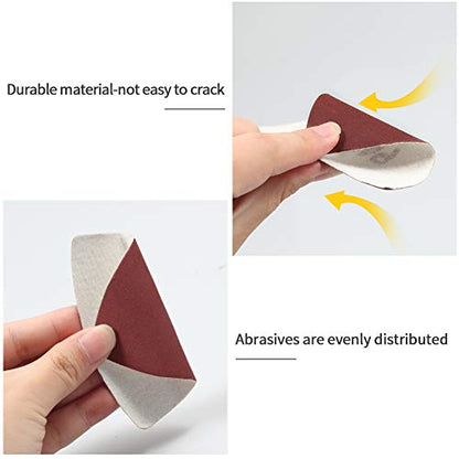 SPEEDWOX 30 Pcs Hook and Loop Triangle Sandpaper 400 Grit 80mm 3-1/8 Inches for Oscillating Multi Tool Detail Sander Sanding Discs Triangle Sanding Pads - style: 400 Grit