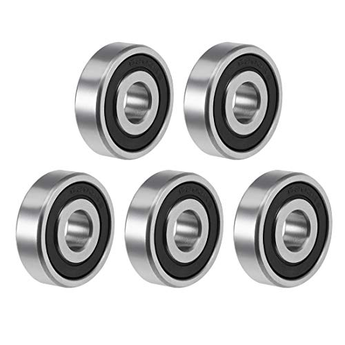 uxcell 6200-2RS Deep Groove Ball Bearing 10x30x9mm Double Sealed ABEC-3 Bearings 5-Pack - size: 10mmx30mmx9mm
