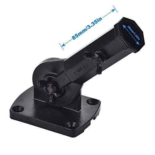 Stainless Steel Flag Pole Holder Heavy Duty Multi-Position Flag Pole Bracket Multi-Angle Adjustment Wall mounting Bracket for 1 inch Flag Pole (Black) - color: black