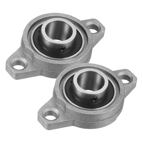uxcell KFL002 Pillow Block Bearing 9/16" (15mm) Zinc Alloy Steel 2Pcs - size: KFL002 (9/16" Bore)