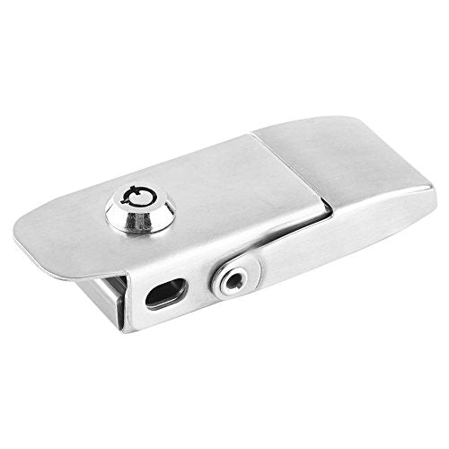 Stainless Steel Spring Toggle Latch Hasp Clamp Cabinet Locking Tool Hardware with Two Keys,Hasp Lock - Twist Knob Keyed Locking Hasp for Small Doors, Cabinets and More